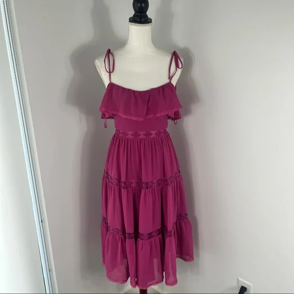 NEW Dress the Population Dream midi tiered dress - Picture 2 of 10